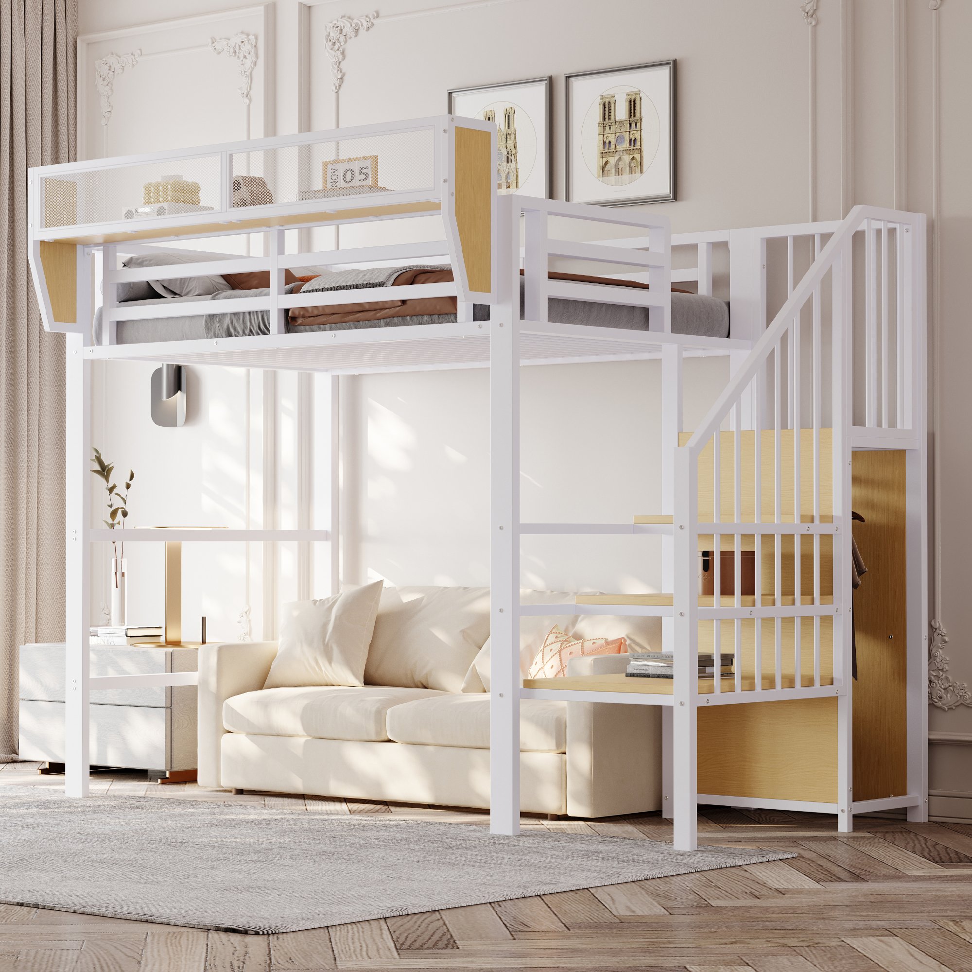 Espace sous lit de 140 cm