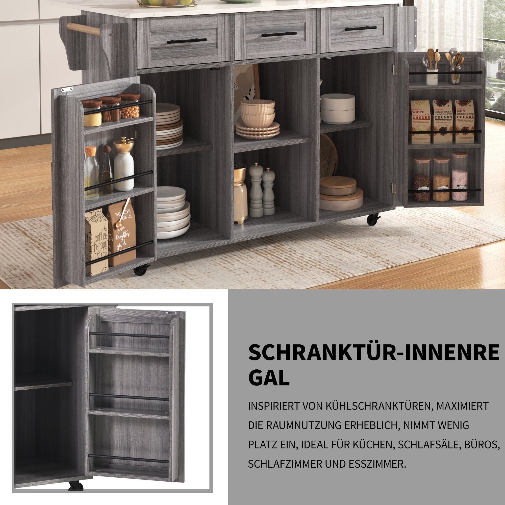 Rangements spacieux et modulables