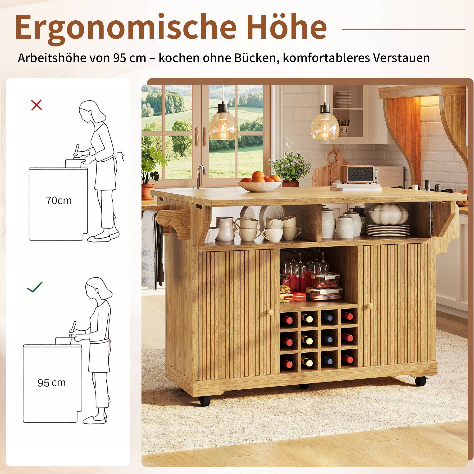 Une hauteur ergonomique et une stabilité à toute épreuve