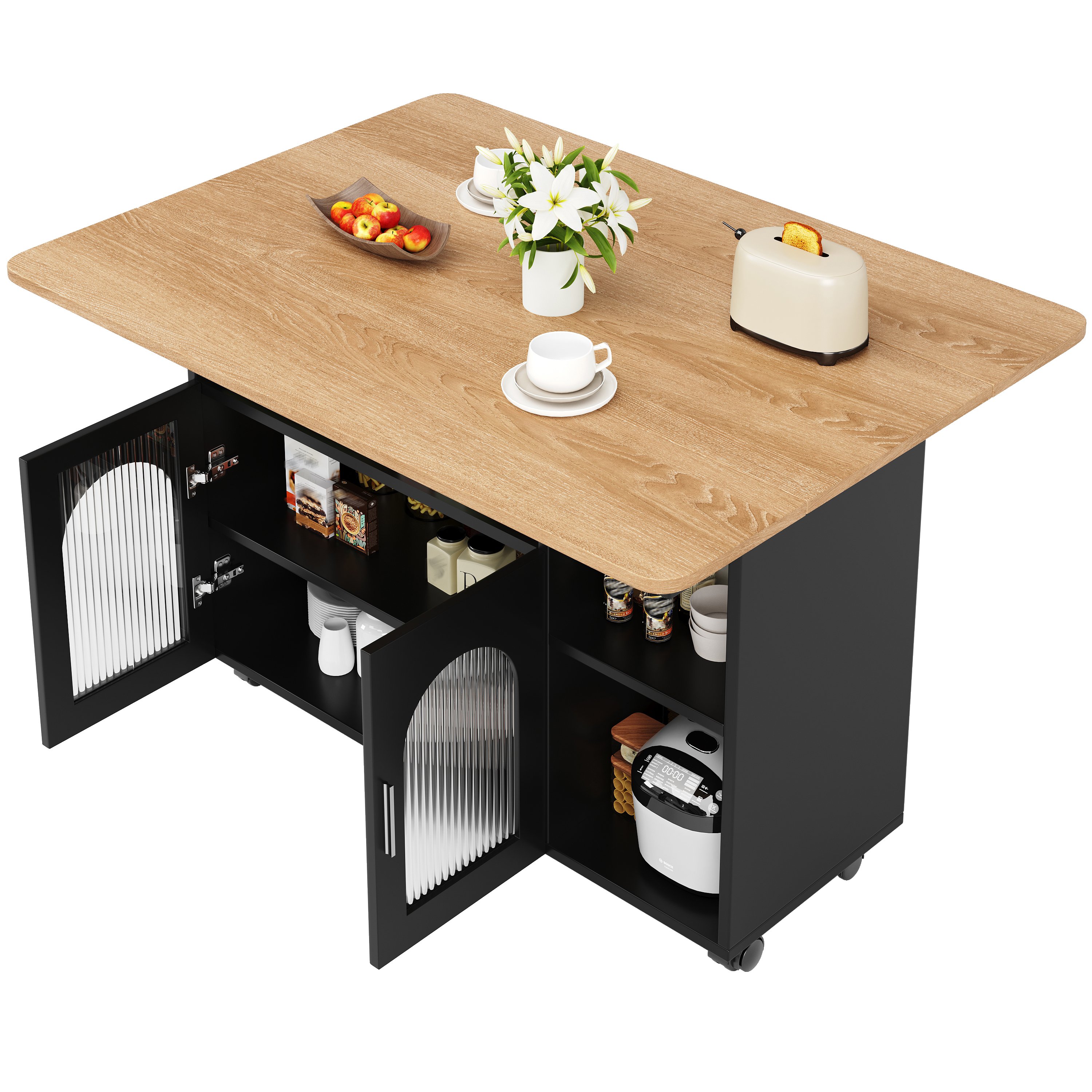 Rangements spacieux pour une cuisine organisée