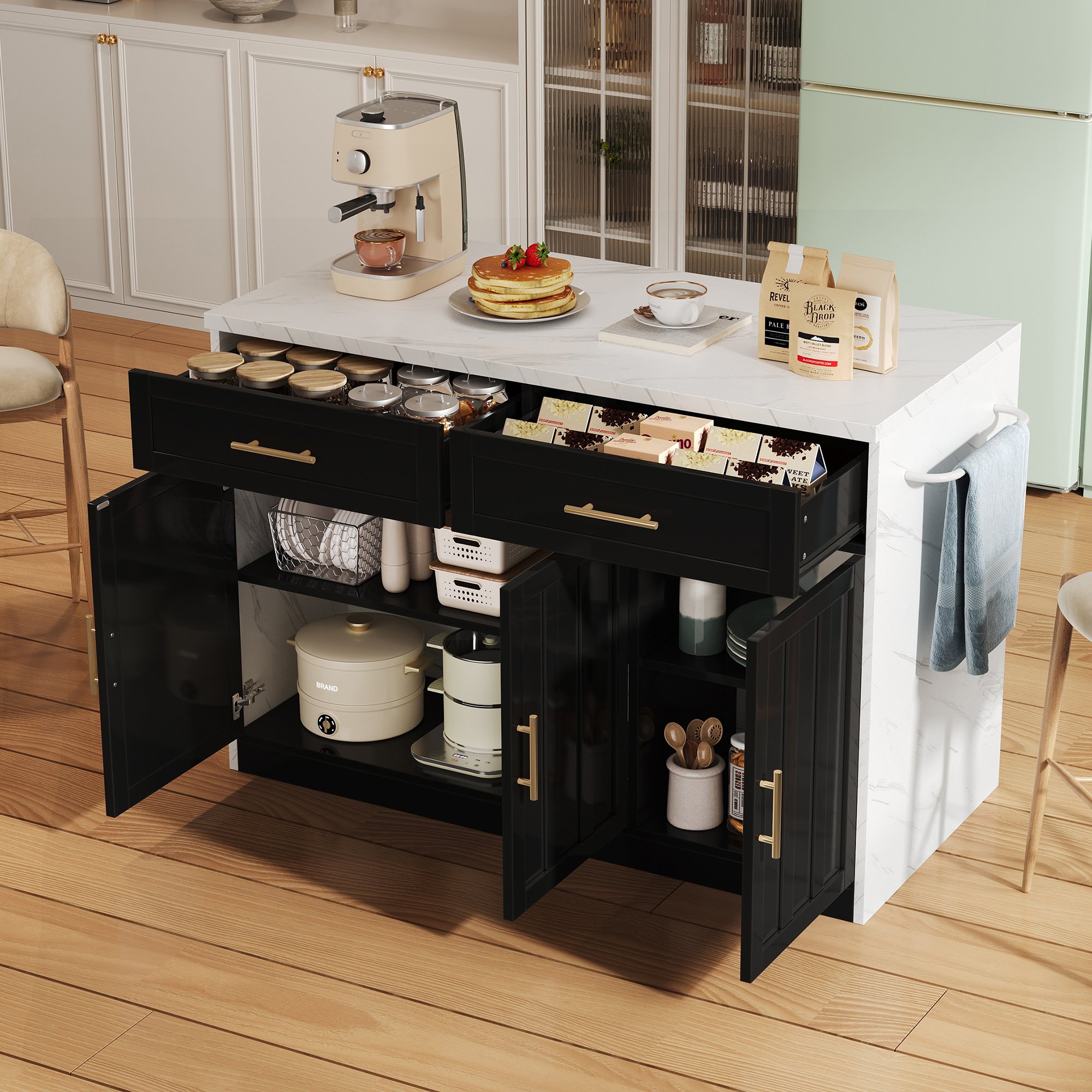 Rangements spacieux et modulables