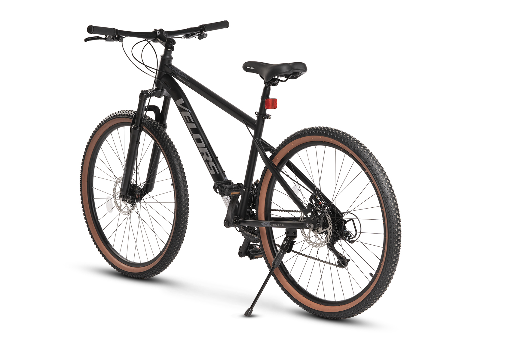 VTT tout-terrain 27,5 pouces, 21 vitesses, double frein à disque, suspension avant 100 mm, semi-assemblé, noir gris
