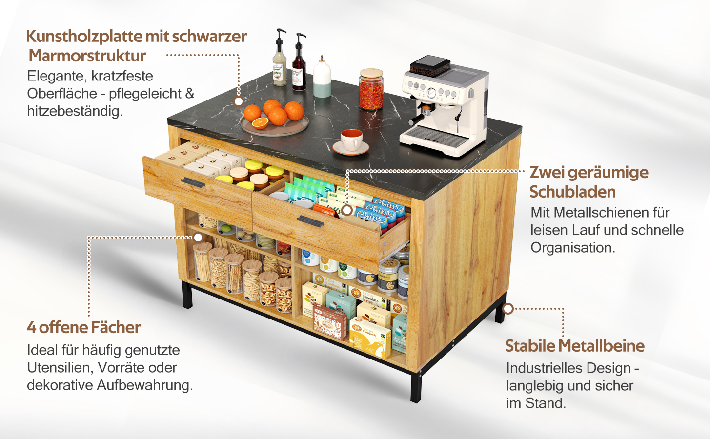 Rangement intelligent pour une cuisine organisée