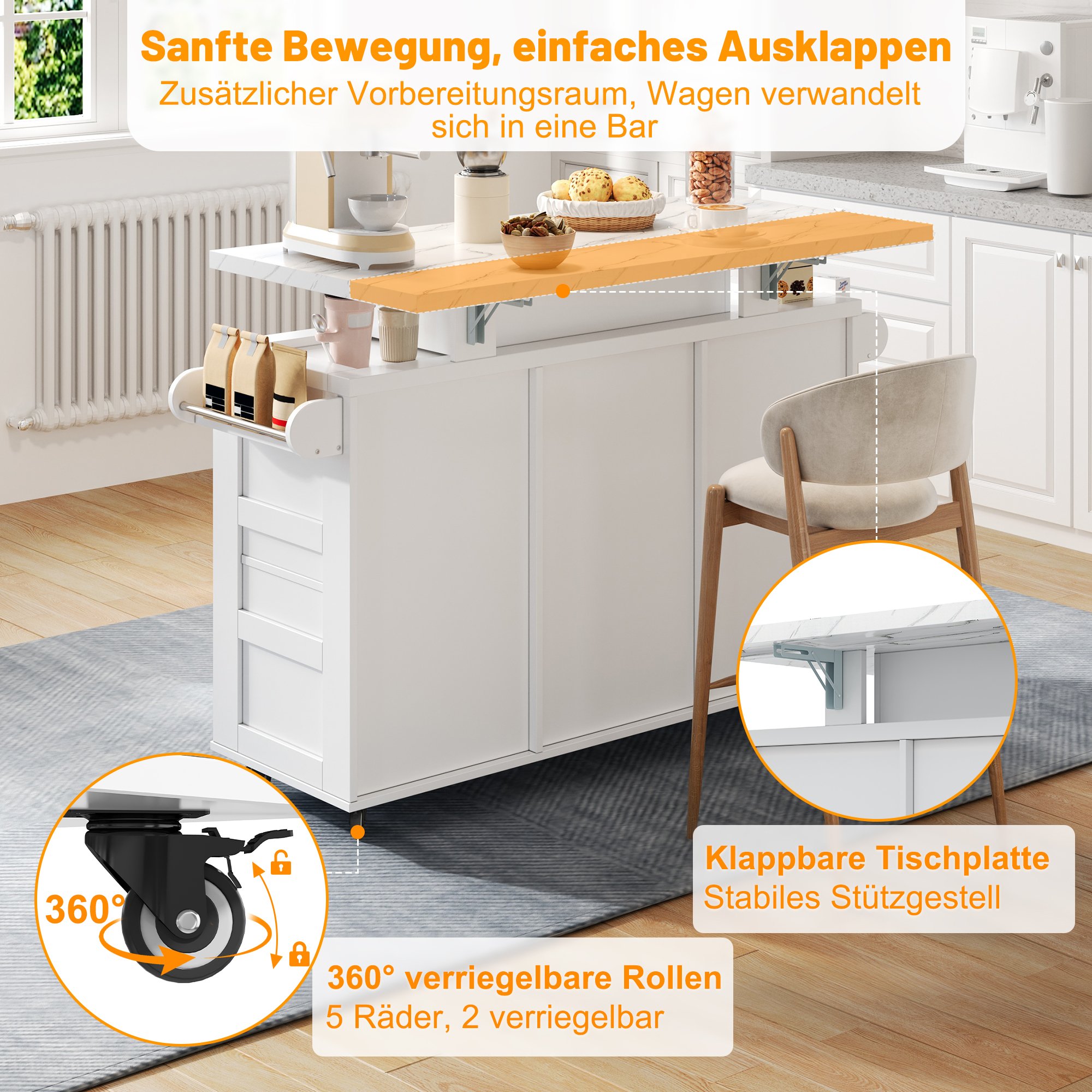 Plan de travail rabattable et mobilité