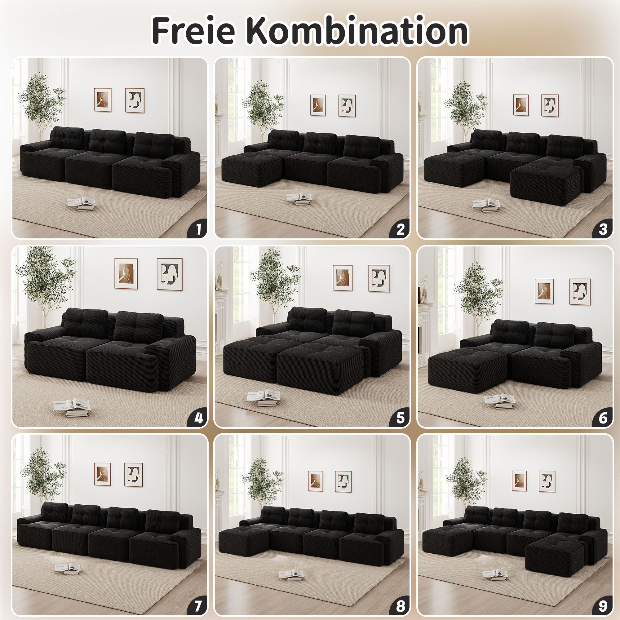 Design Modulaire & Tissu Résistant