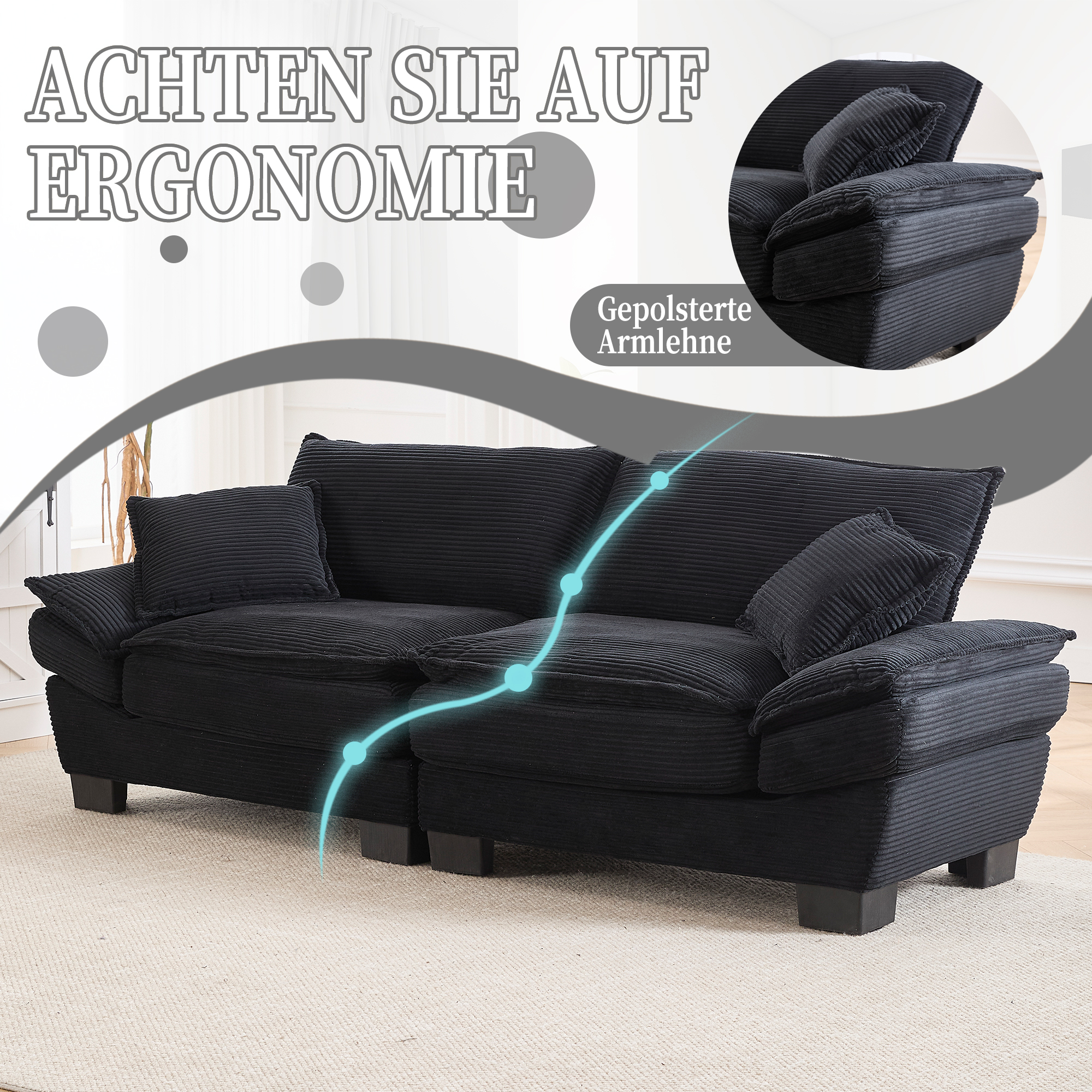 Un confort d'assise avec accoudoirs rembourrés