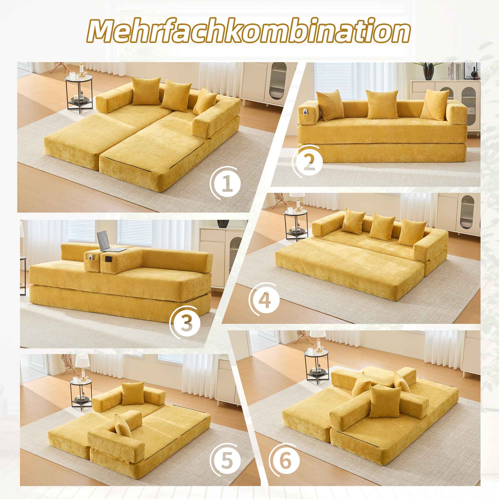 6 configurations possibles