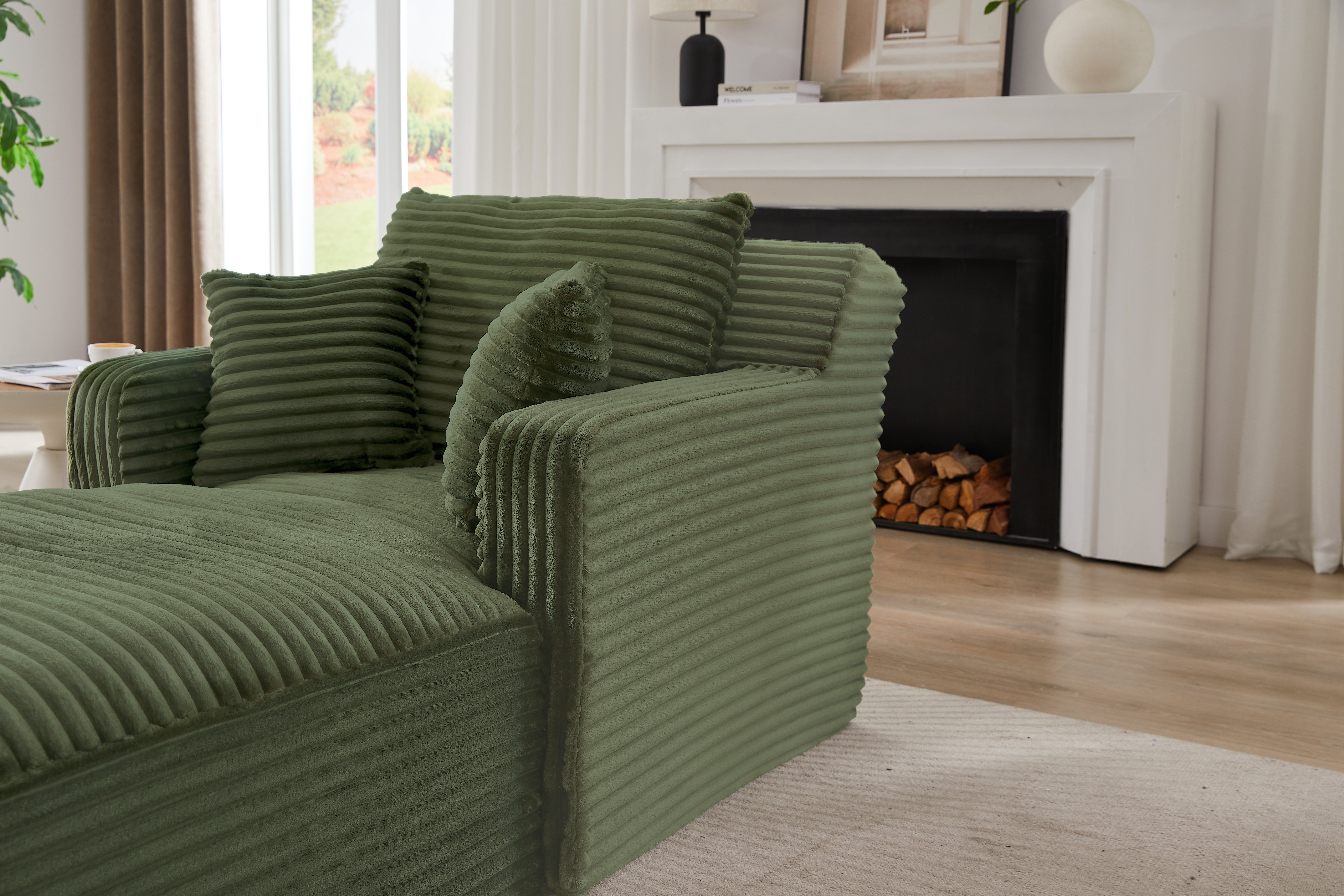 Méridienne Moderne Relax Sans Montage, Fauteuil Confortable à Dossier Haut pour Salon et Bureau, Profondeur de Siège Optimale