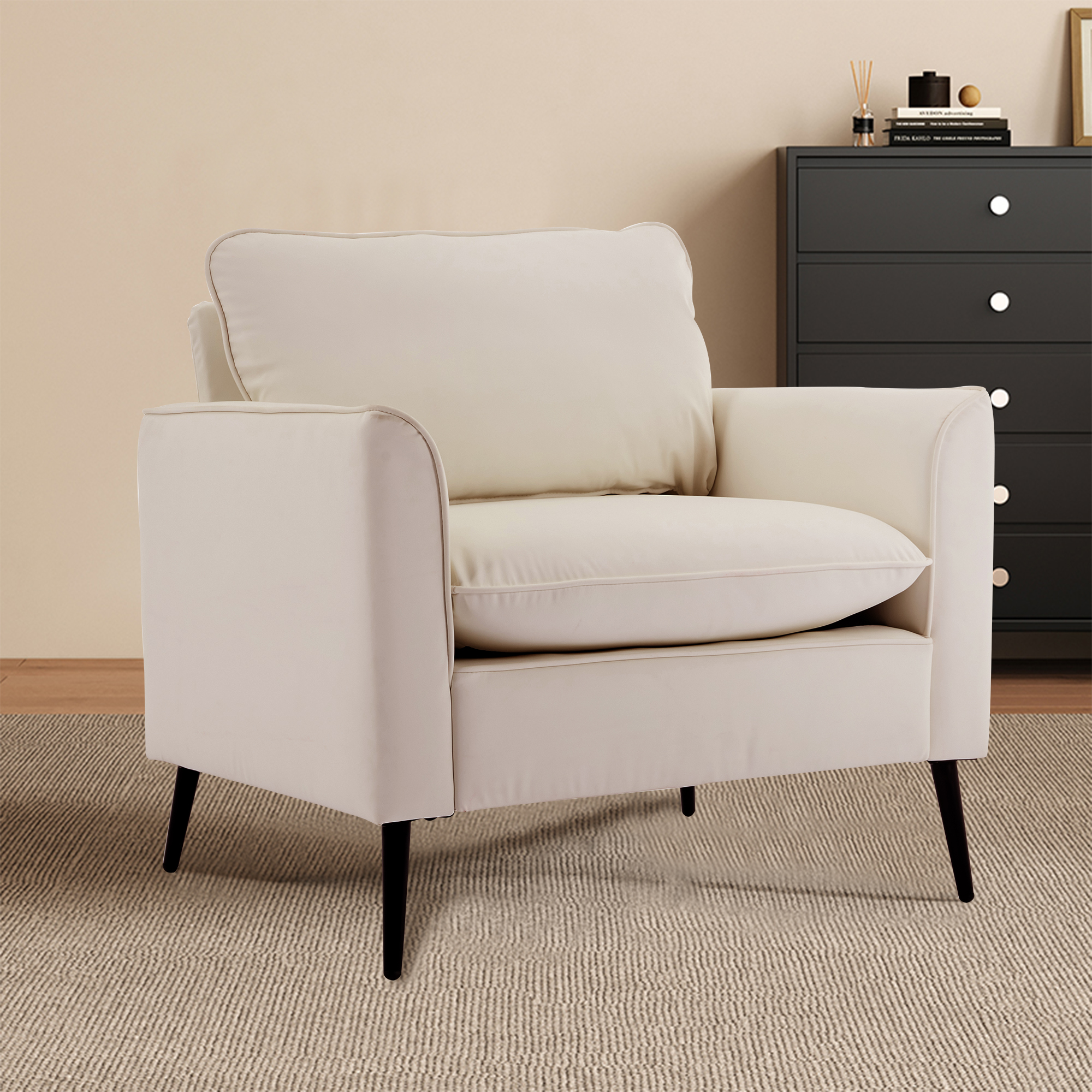 Fauteuil Confortable Résistant aux Griffes - Siège Relaxant Léger et Facile à Monter pour Intérieur