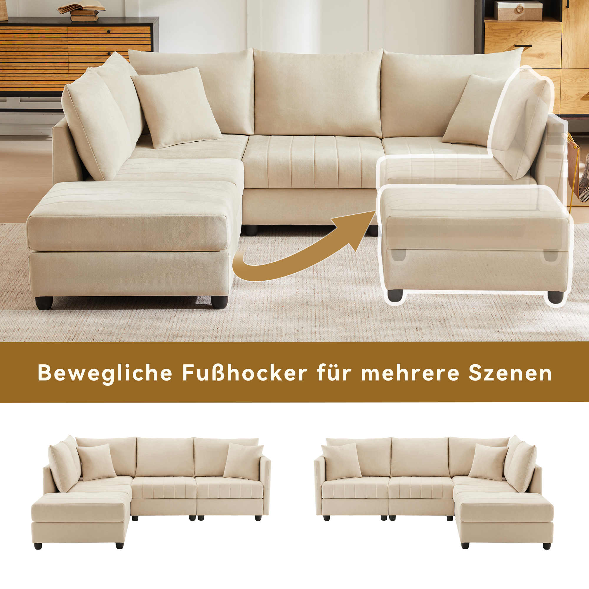 Un pouf amovible pour moduler votre assise