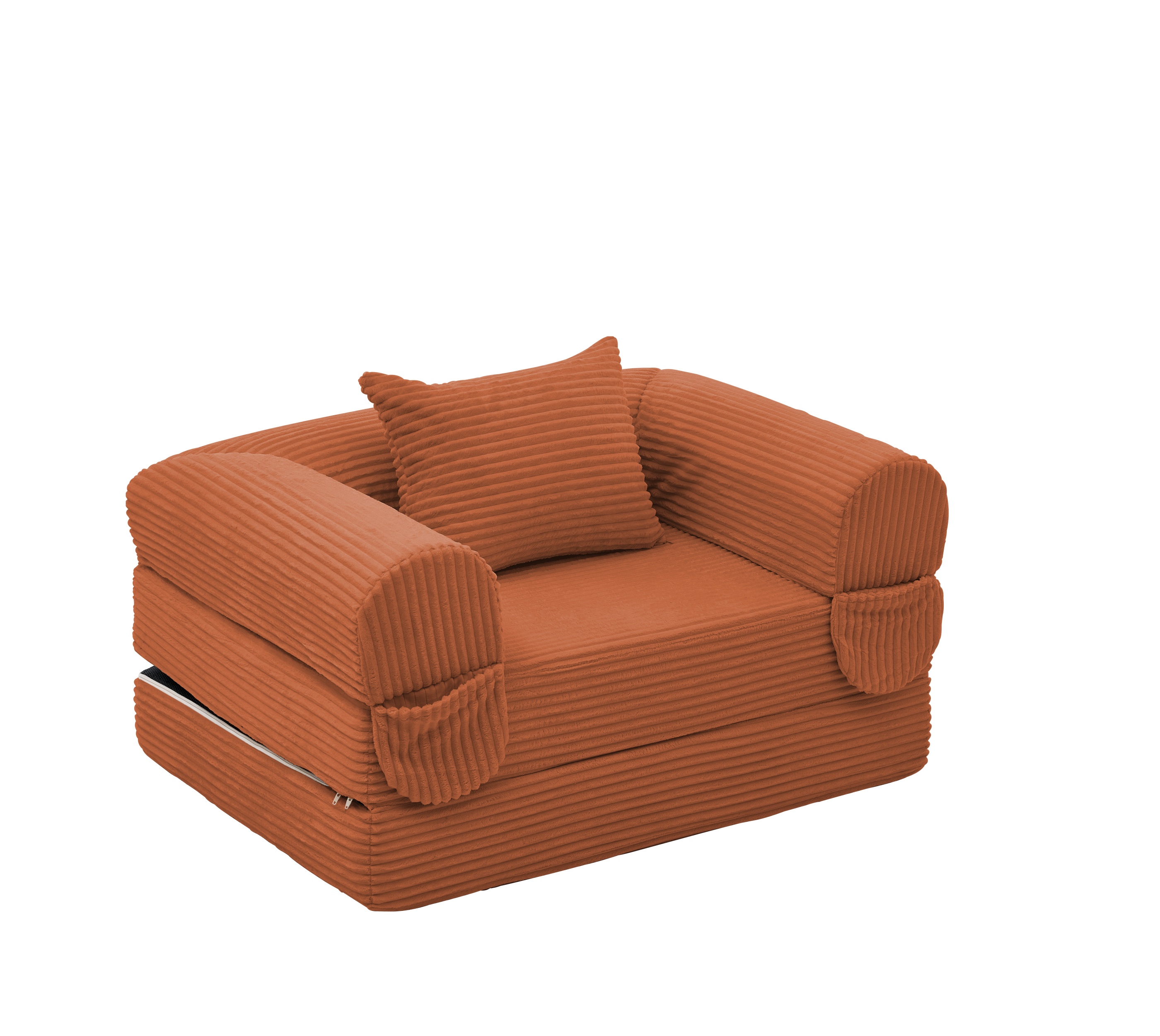 Fauteuil Convertible 120x85x65 cm - Petit Canapé Lit Compact Idéal Petits Espaces avec Revêtement Cord