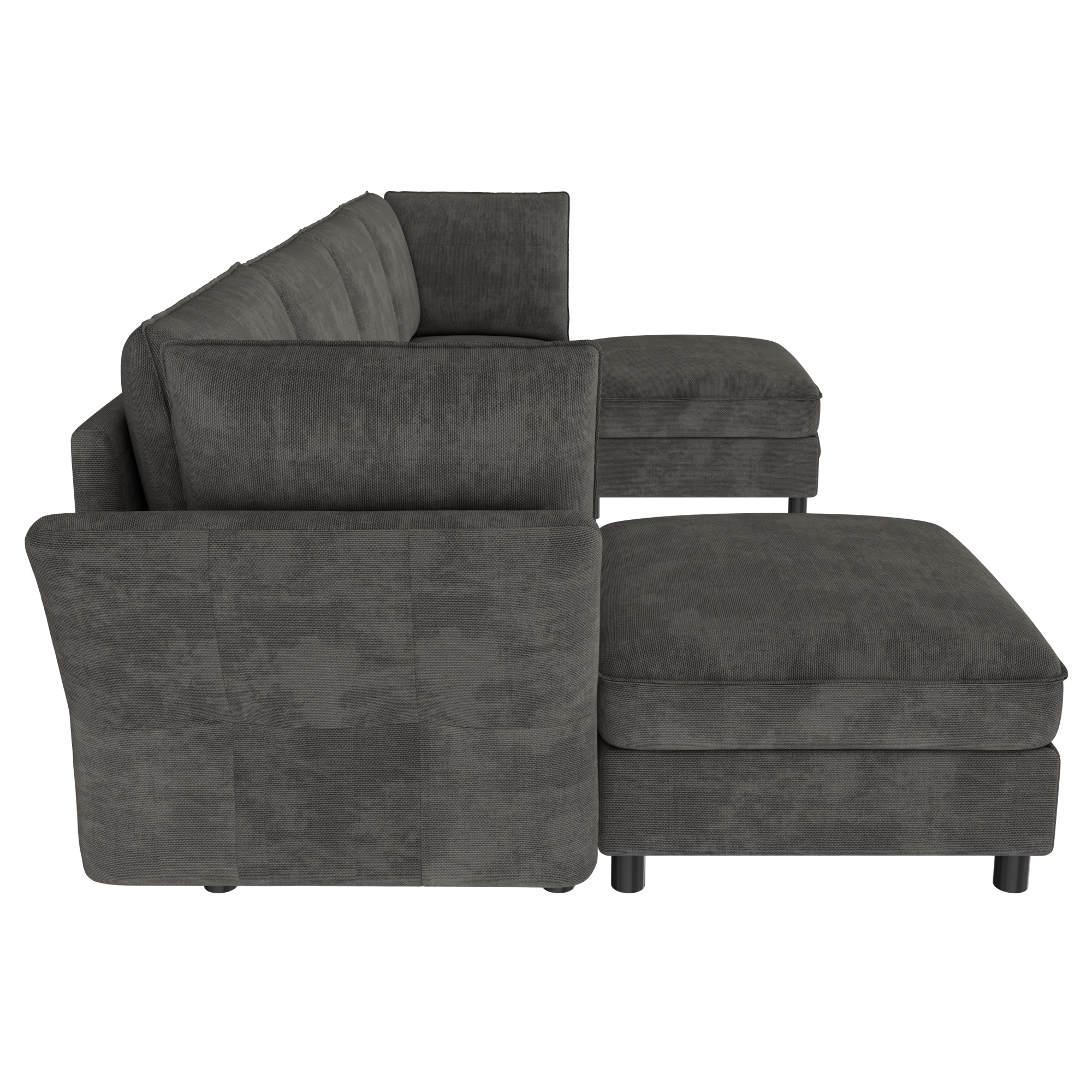 Tissu chenille gris