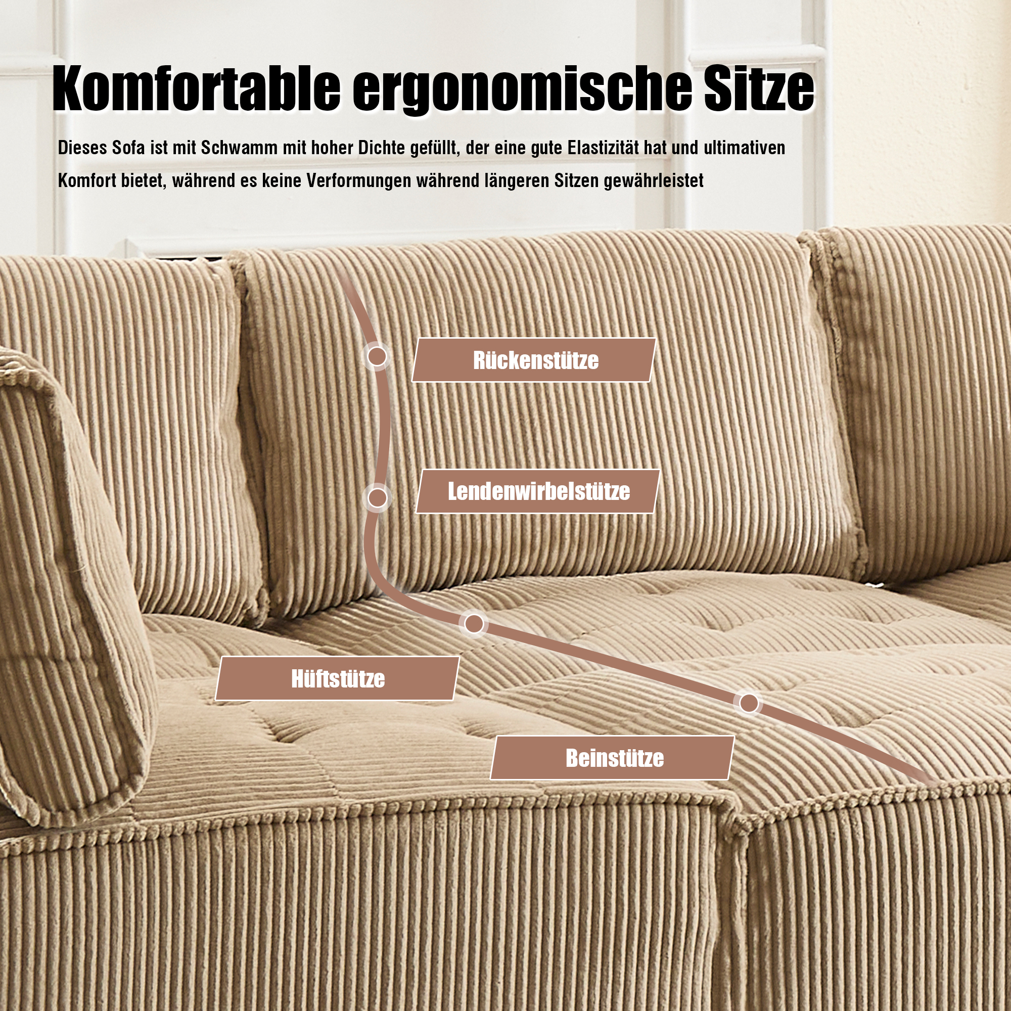 Dossier et accoudoirs ergonomiques