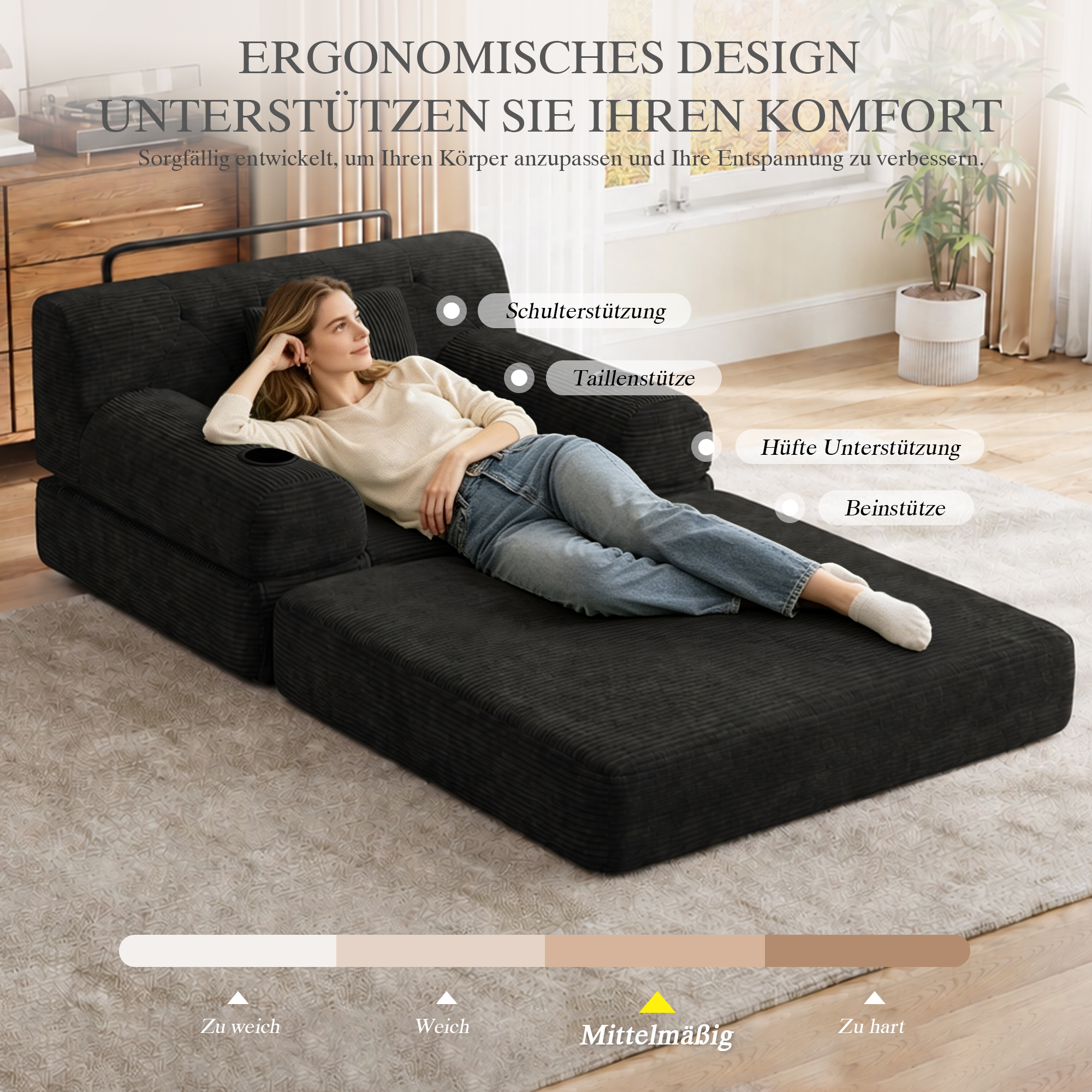 Dossier haut et soutien confortable