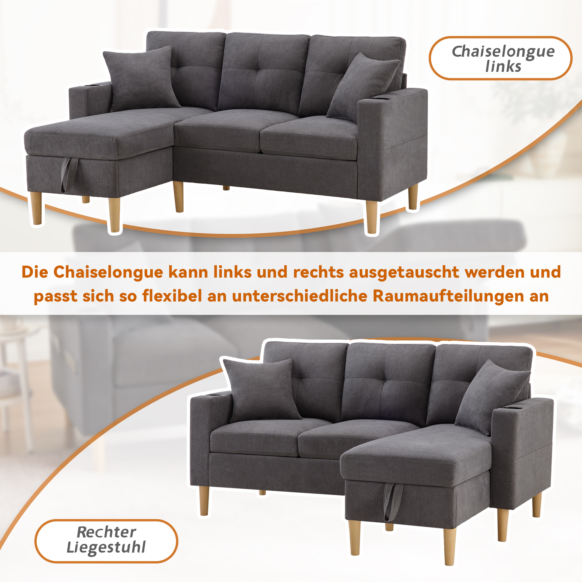 Chaiselongue réversible
