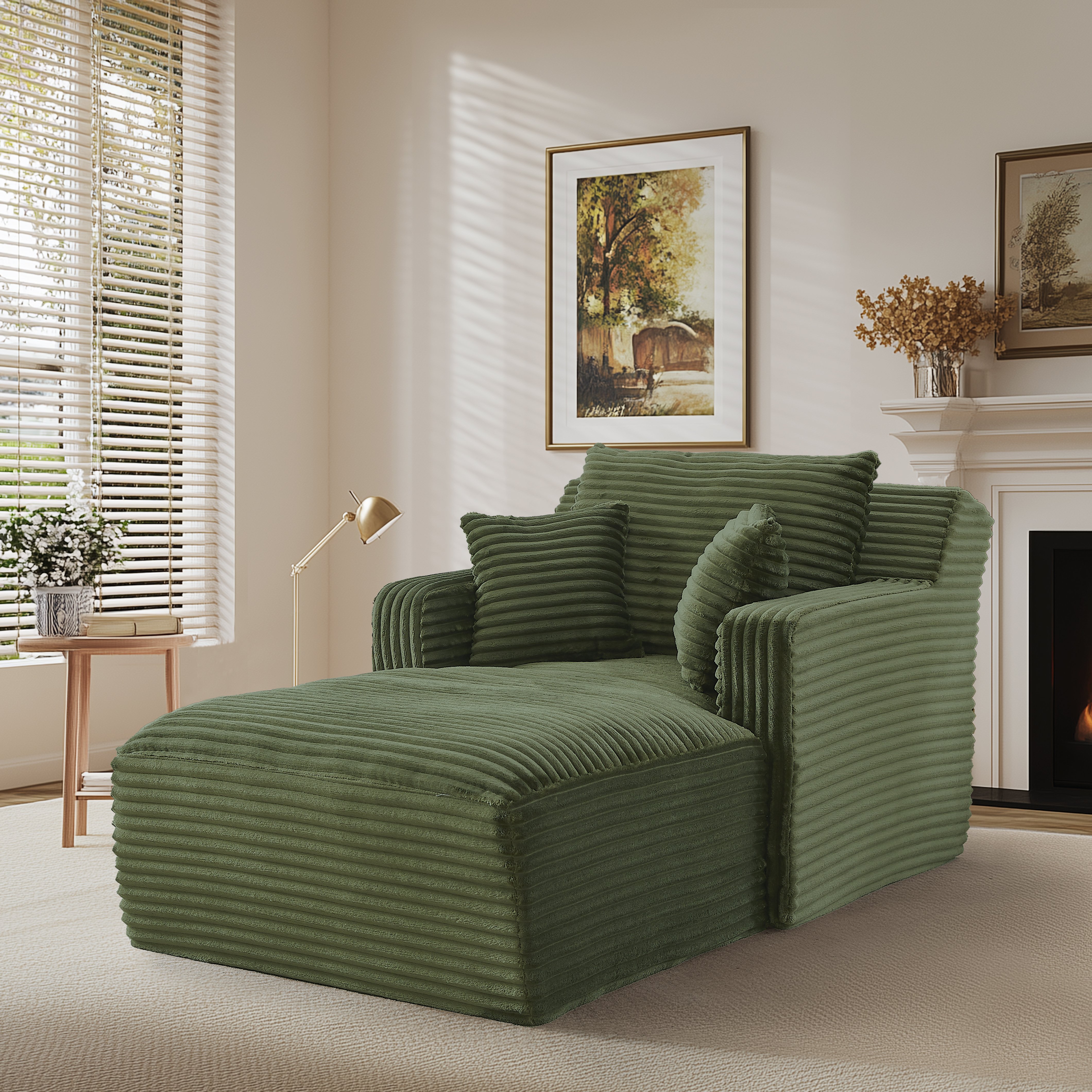 Méridienne Moderne Relax Sans Montage, Fauteuil Confortable à Dossier Haut pour Salon et Bureau, Profondeur de Siège Optimale