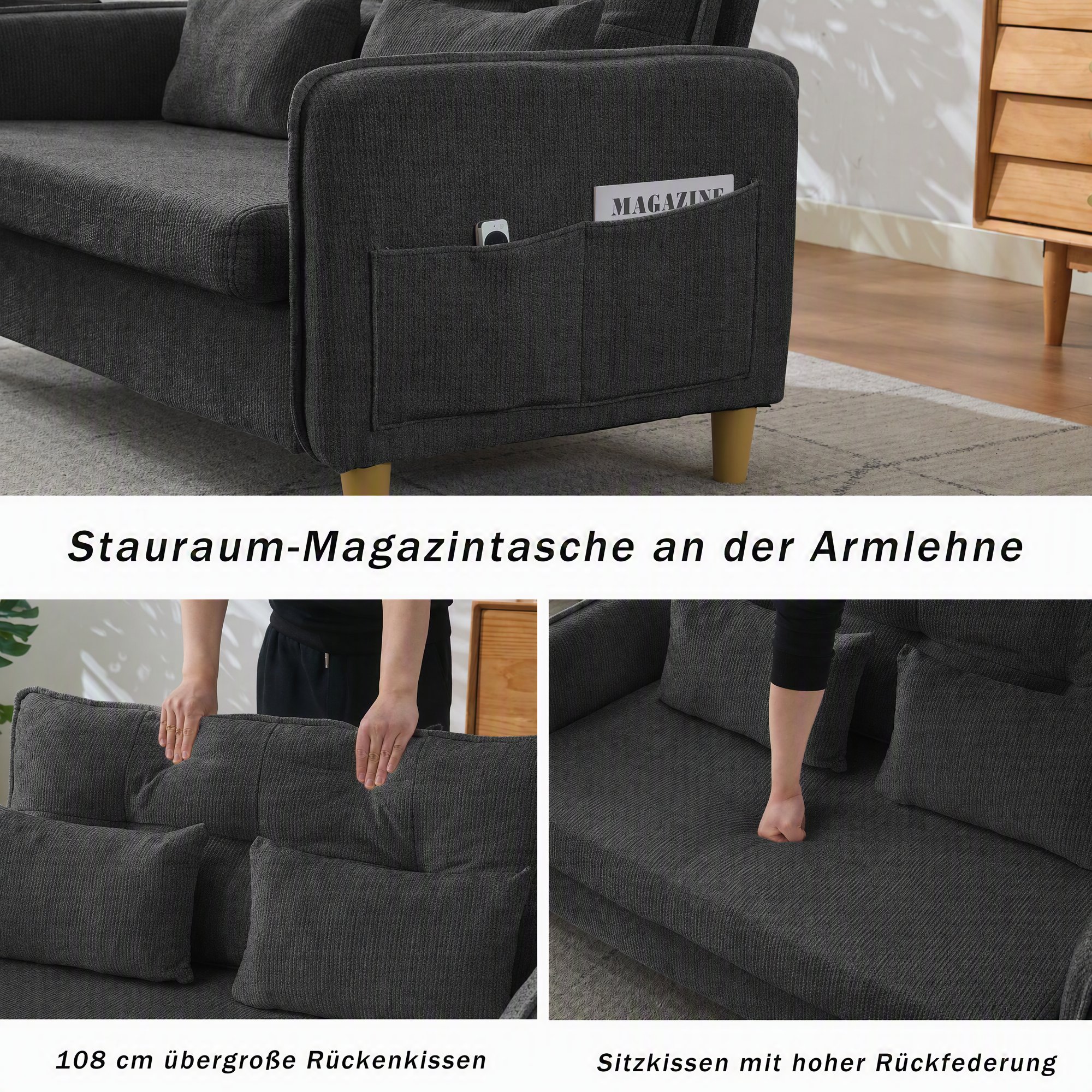 Rangement latéral pratique