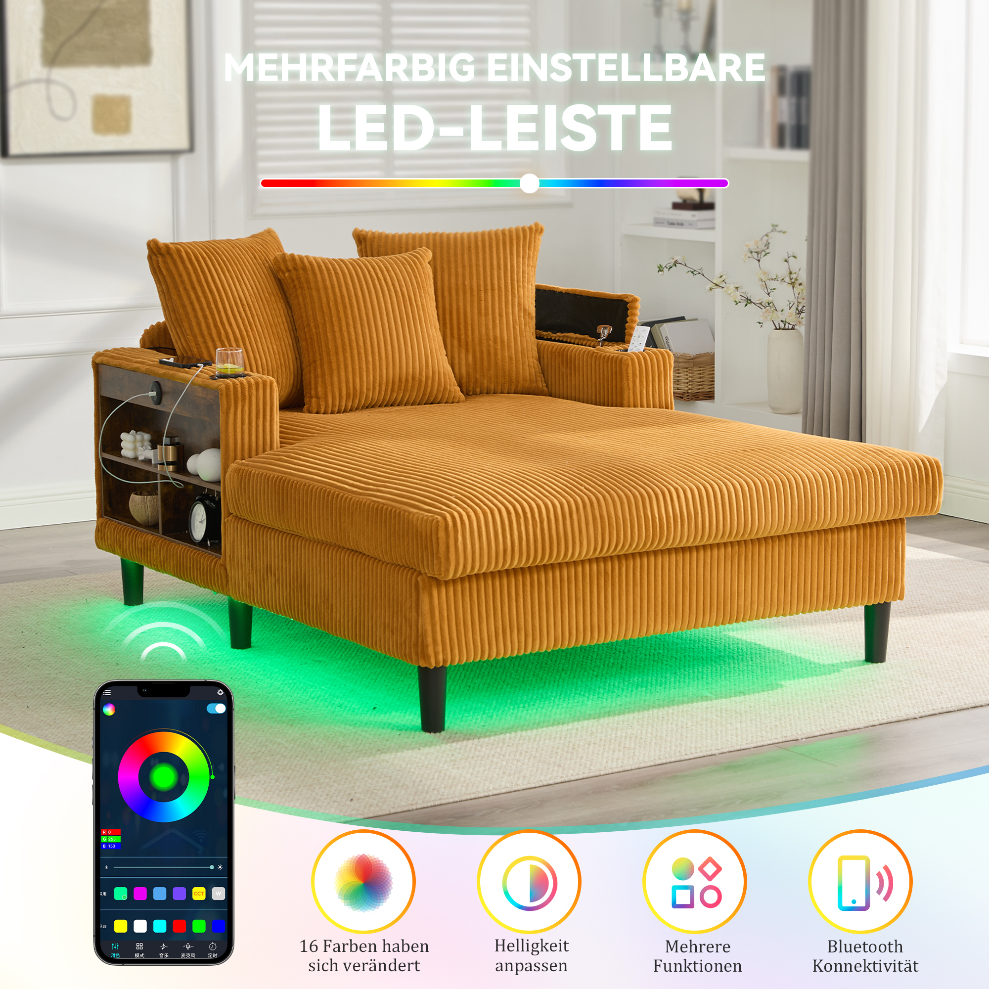 Éclairage LED multicolore