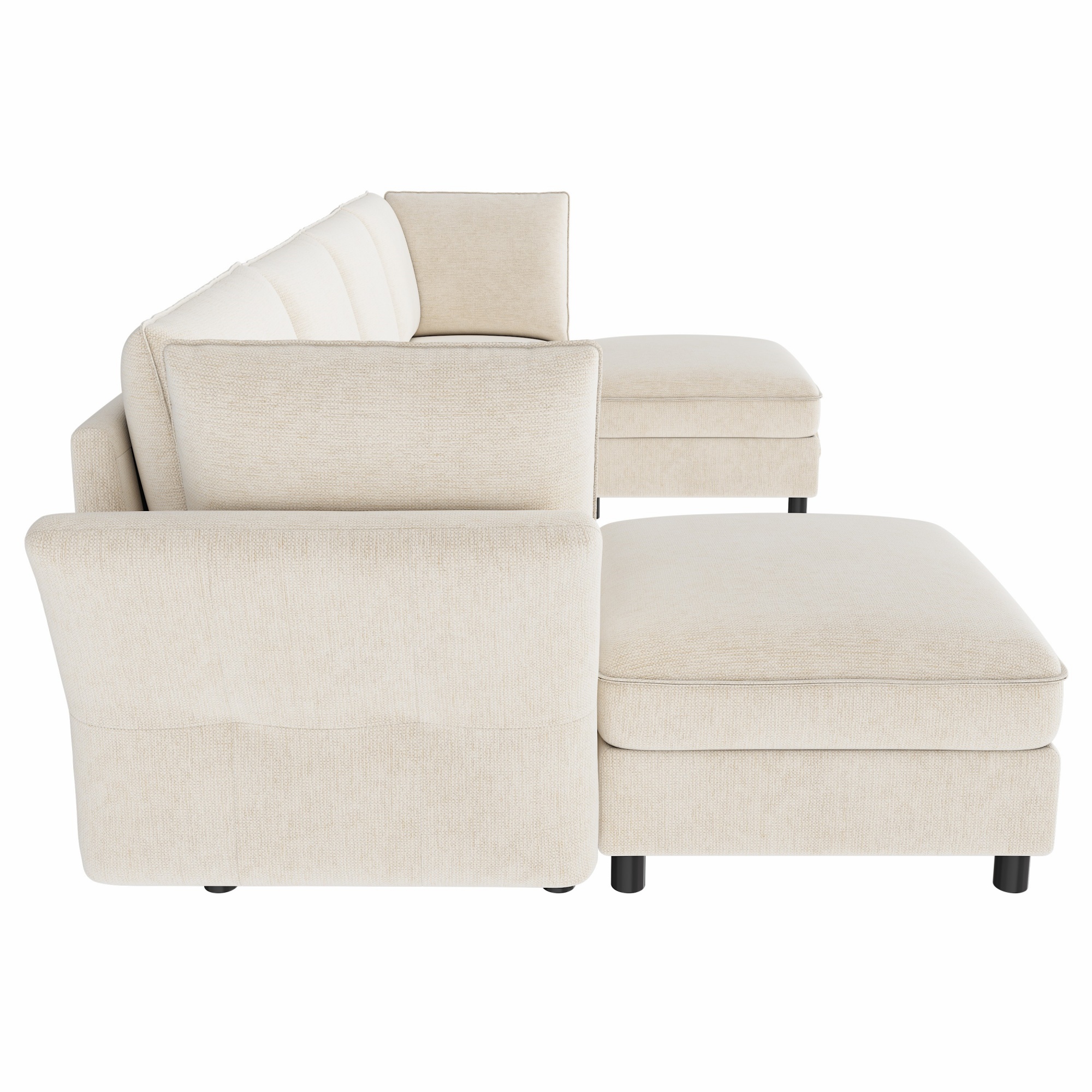 Tissu chenille beige