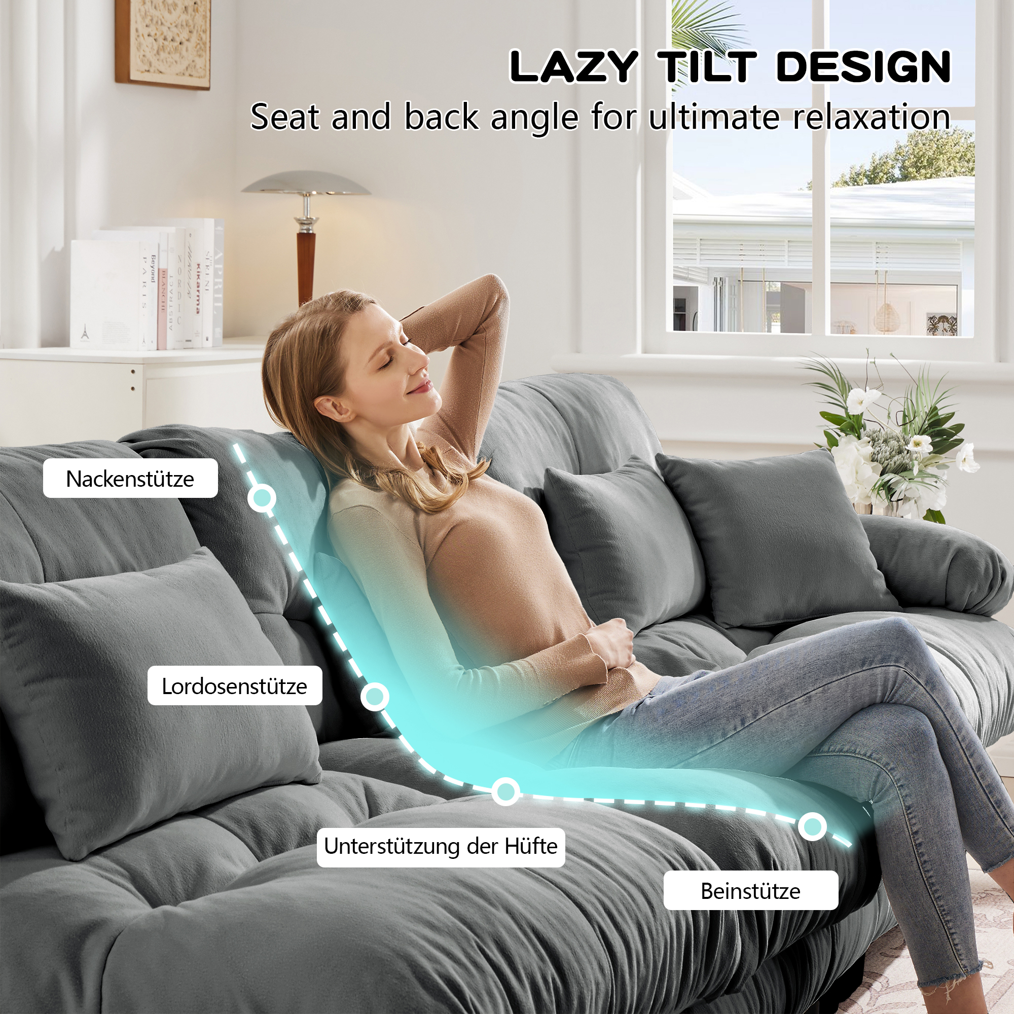 Accoudoirs larges et soutien ergonomique