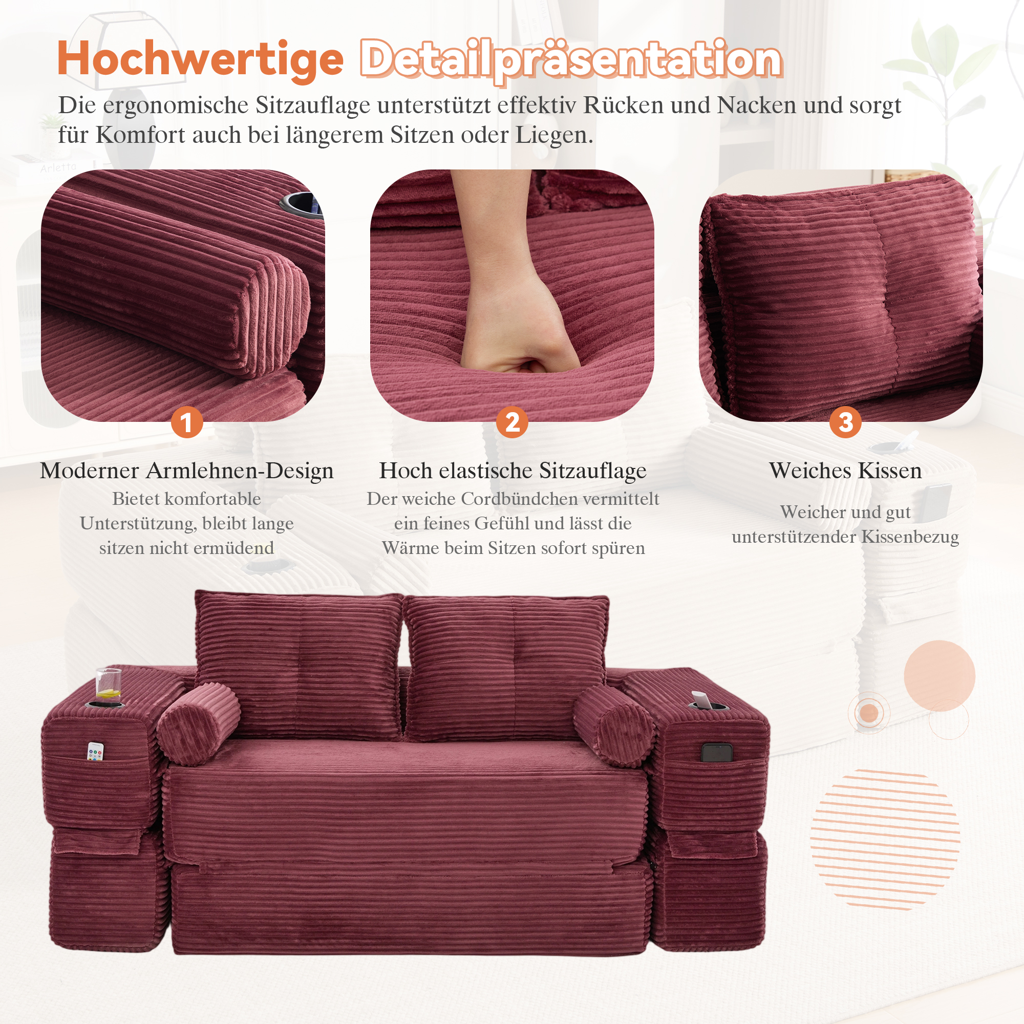 Assise mousse densité 30 et ressorts intégrés