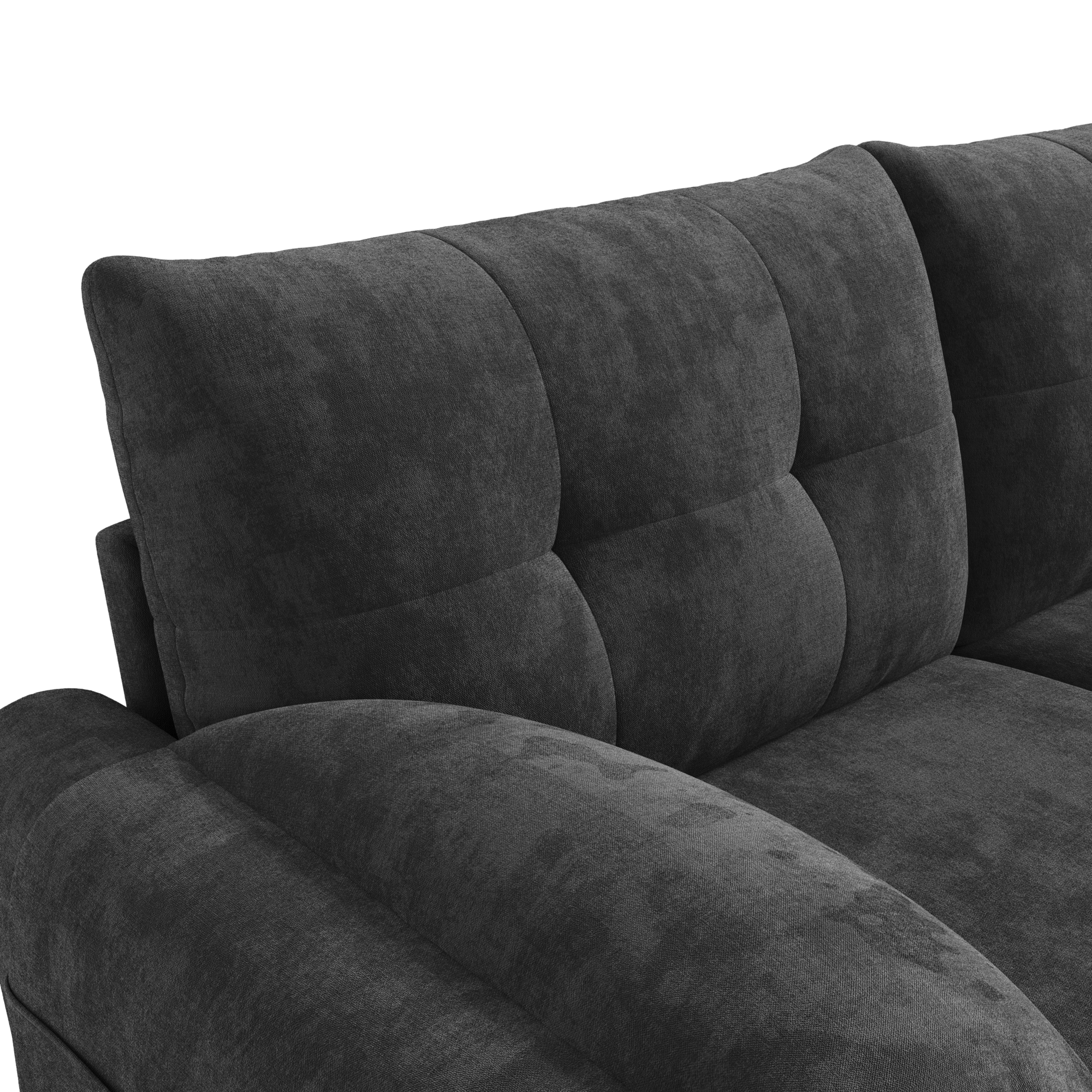 Tissu chenille et assise épaisse