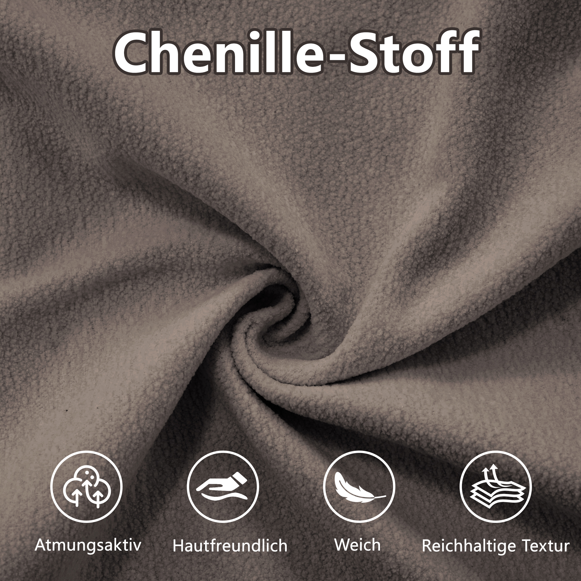 Tissu Chenille Élégant et Accoudoirs Ergonomiques