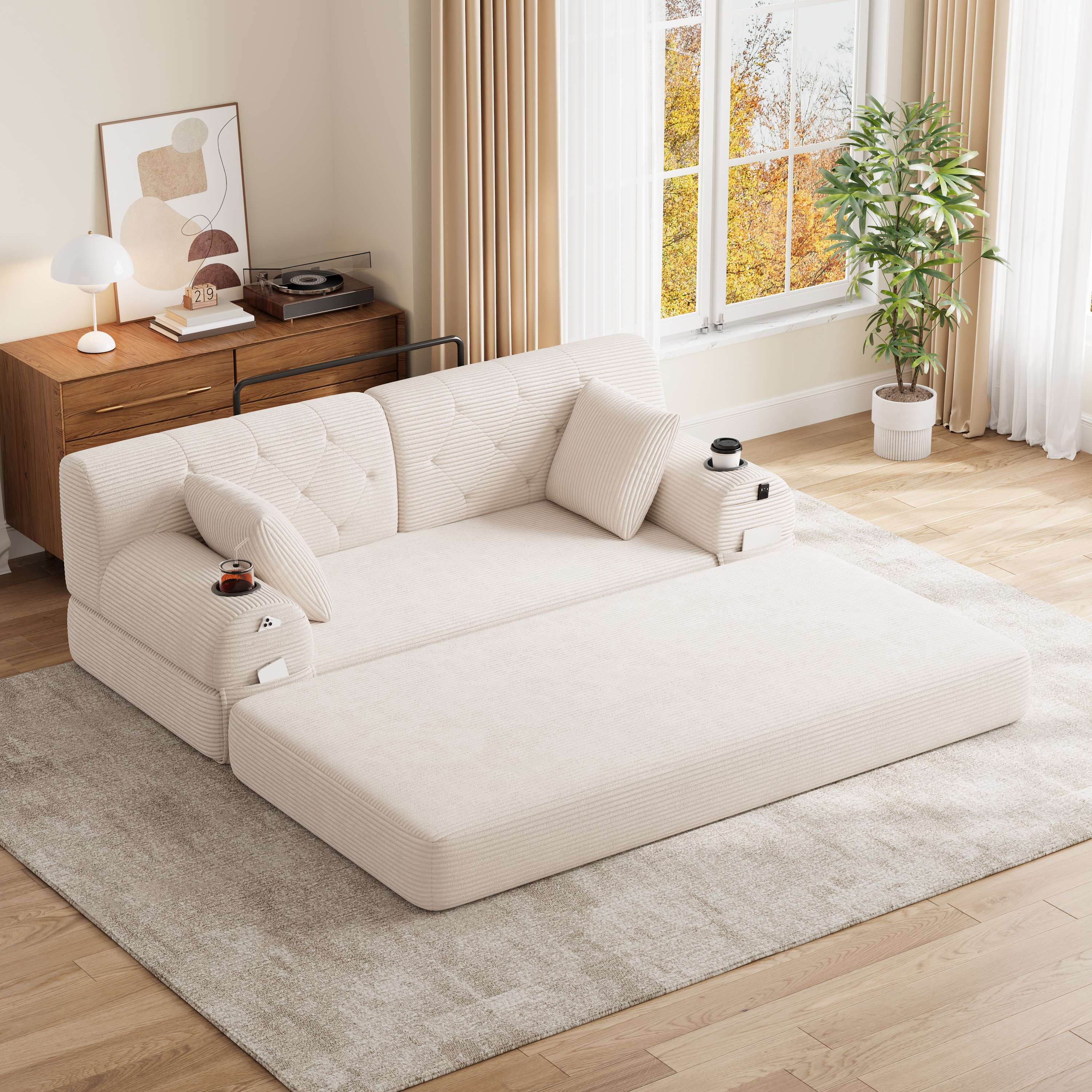 Sofa et Lit en Un Seul Meuble