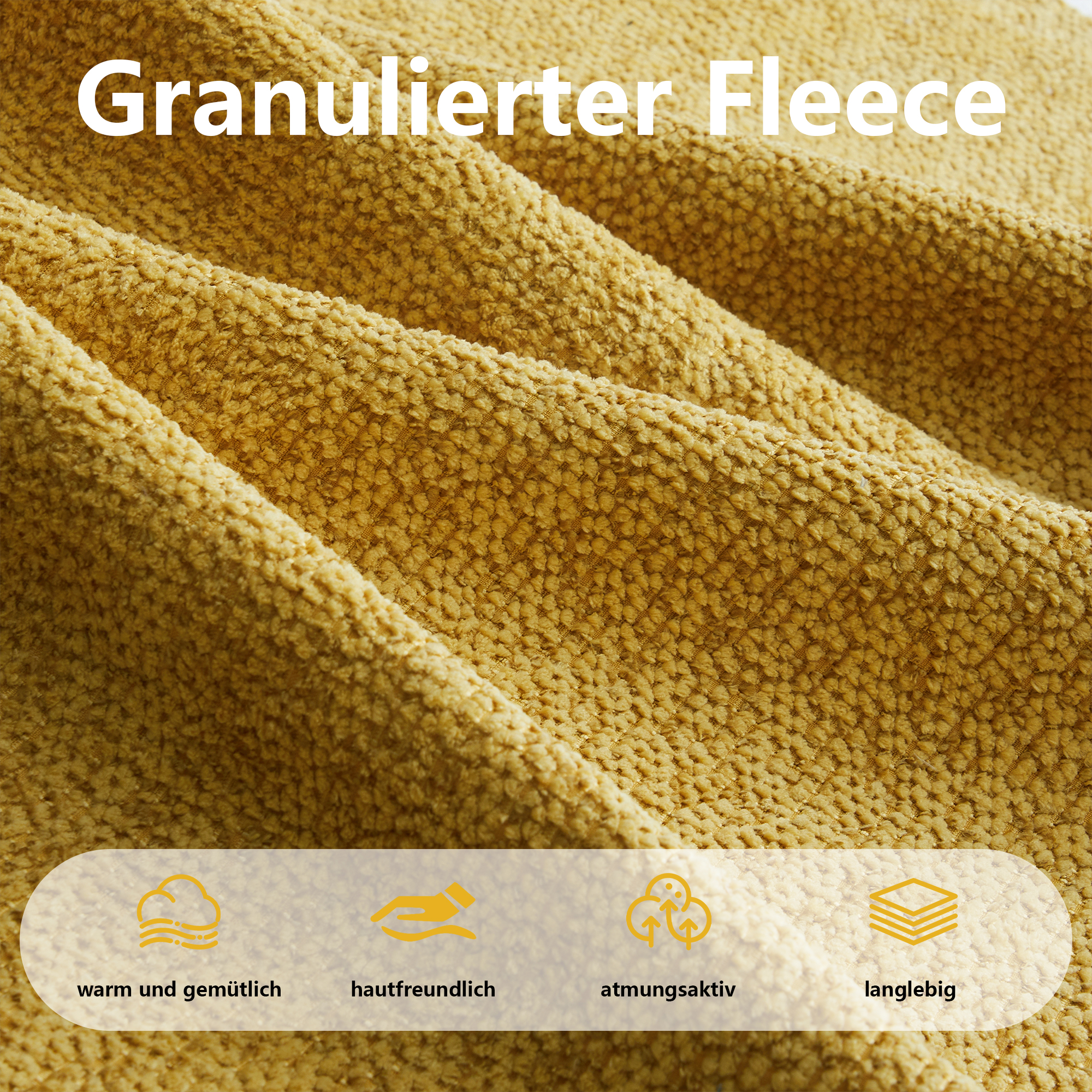 Tissu Granulé Doux et Durable