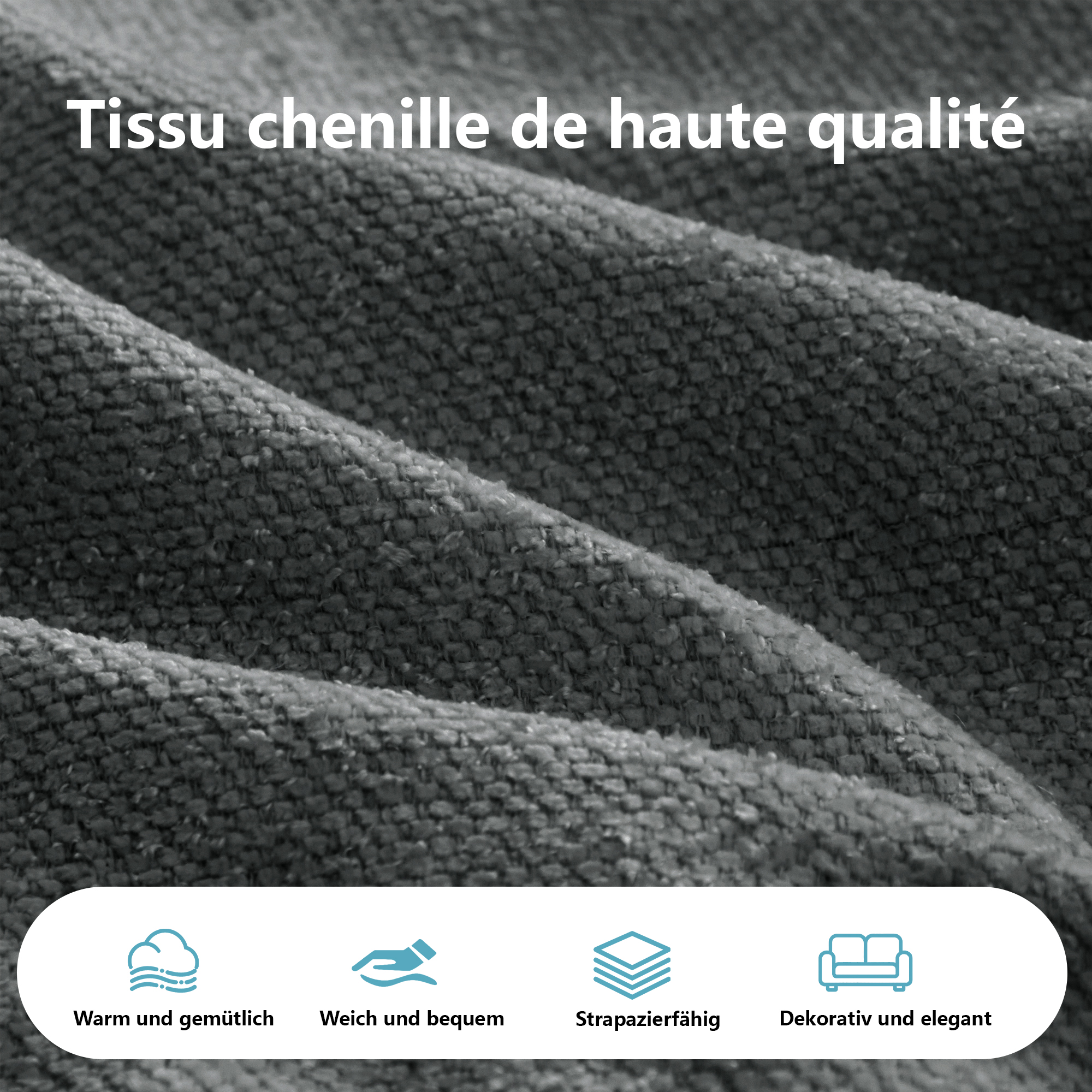 Un tissu chenille doux et résistant