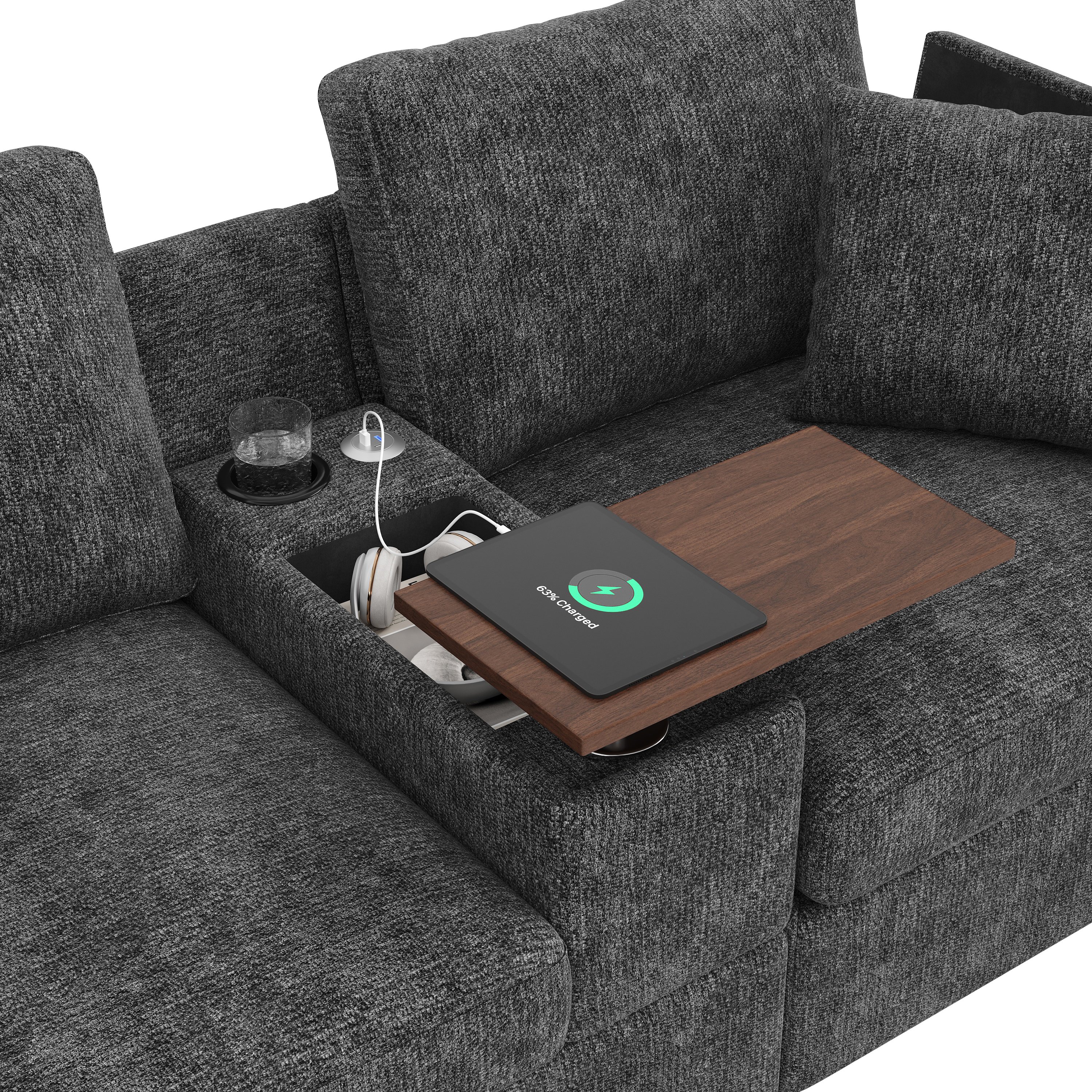 Accoudoir central avec ports USB et Type-C