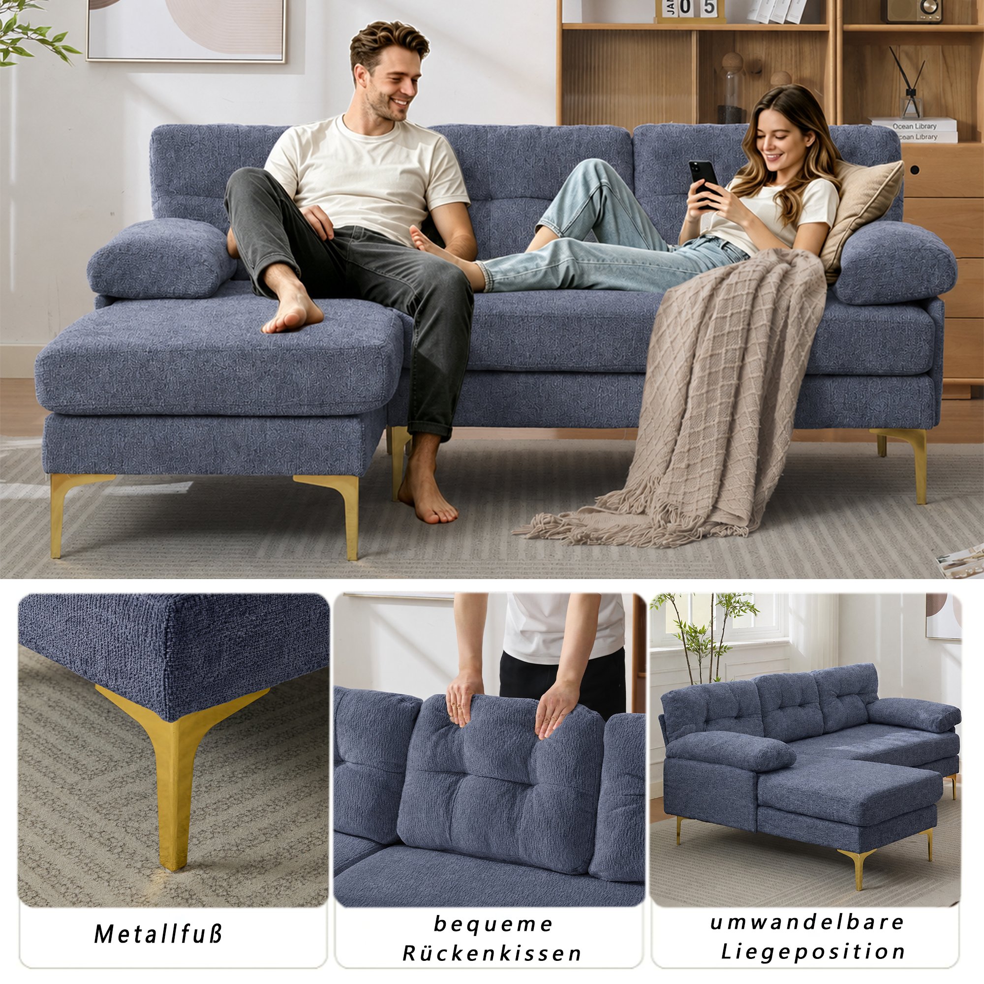 Coussins rembourrés et accoudoirs confortables