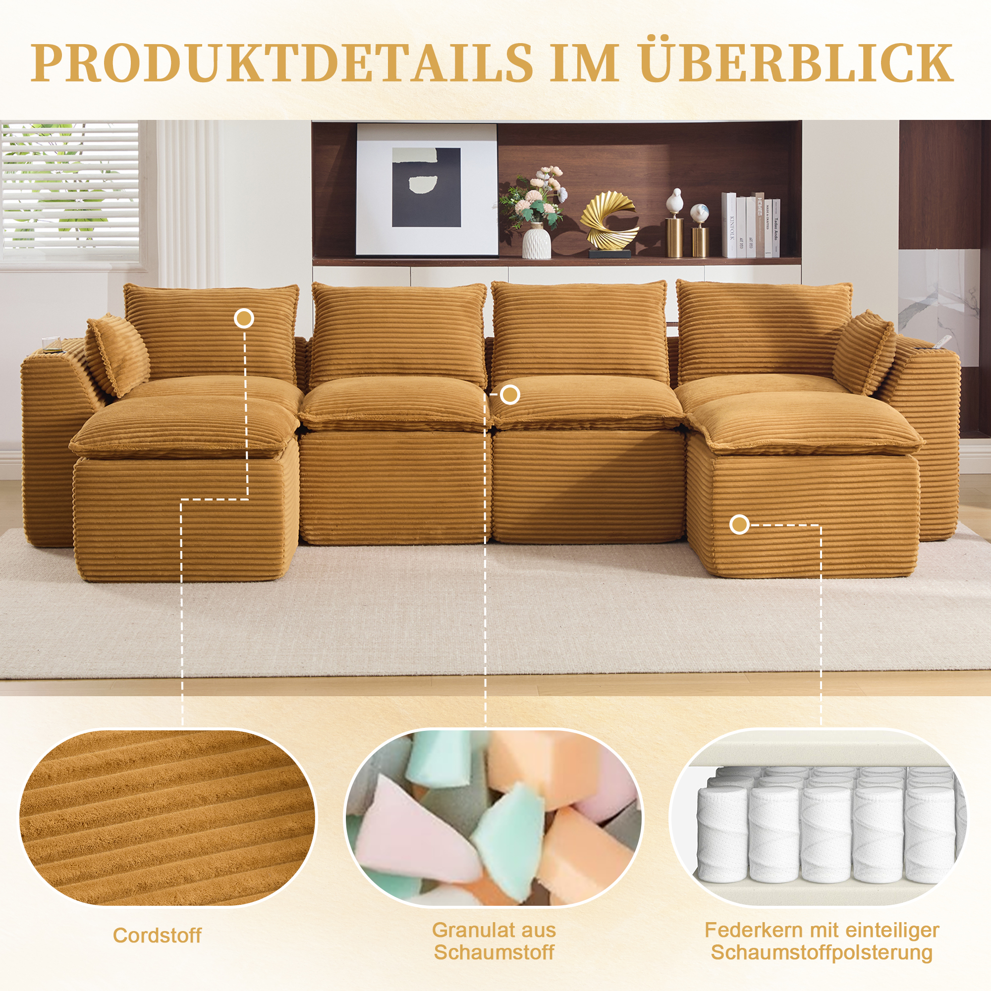Mousse à trois couches et ressorts intégrés