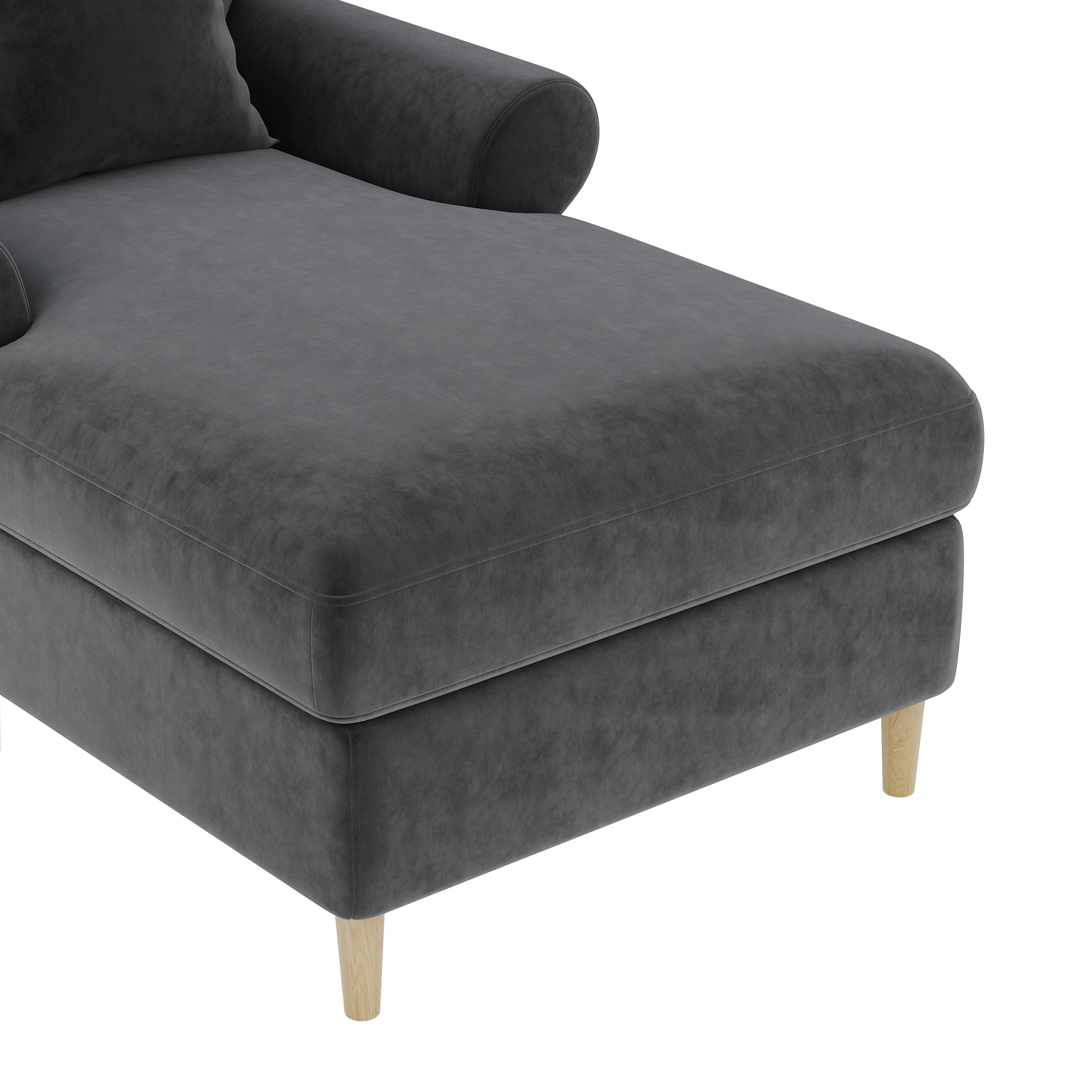 Assise rembourrée et coussin amovible