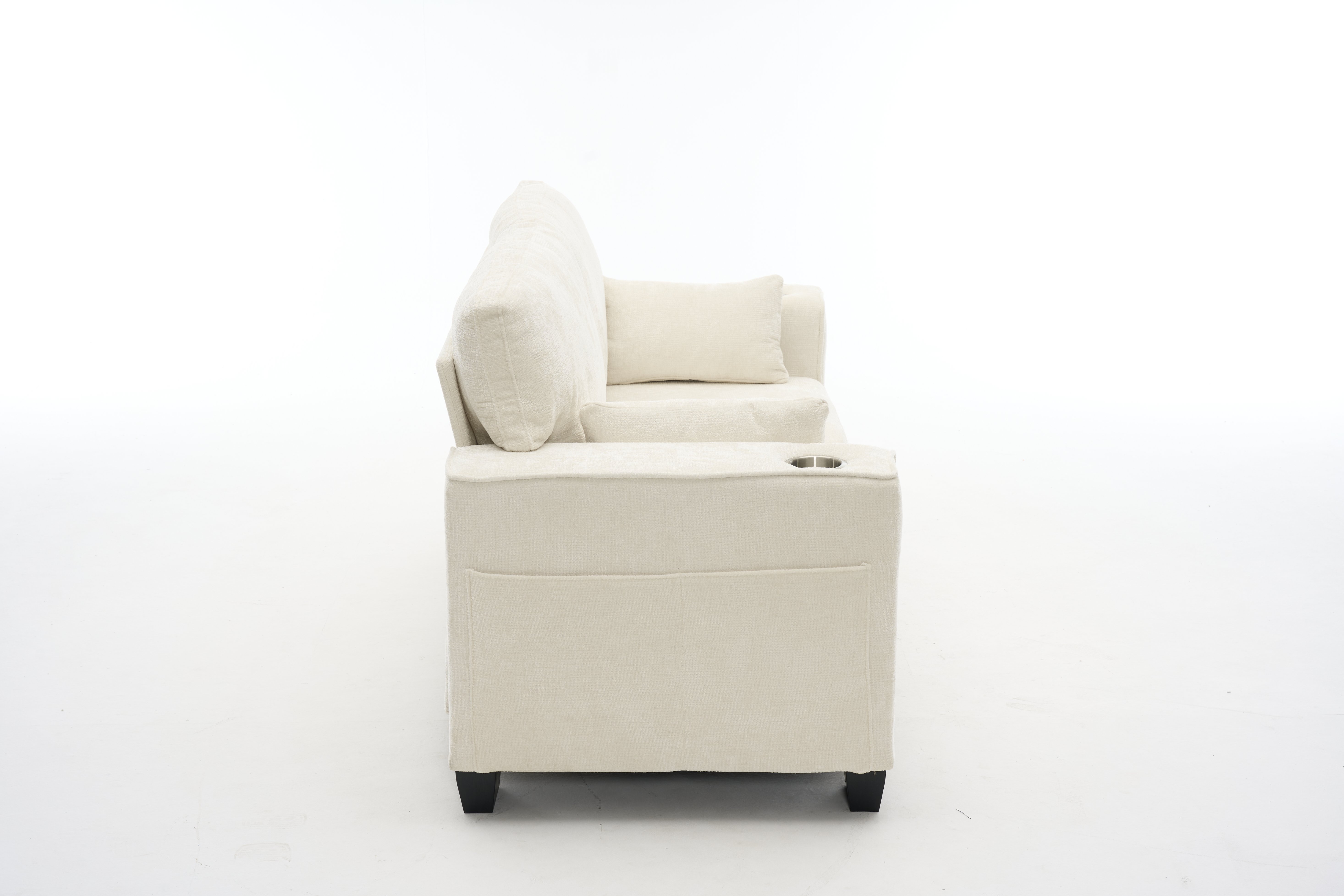 Canapé 2 places de 182 cm de long, largeur 72 cm, hauteur 96 cm, profondeur d'assise 53 cm, idéal pour petits espaces et bureaux