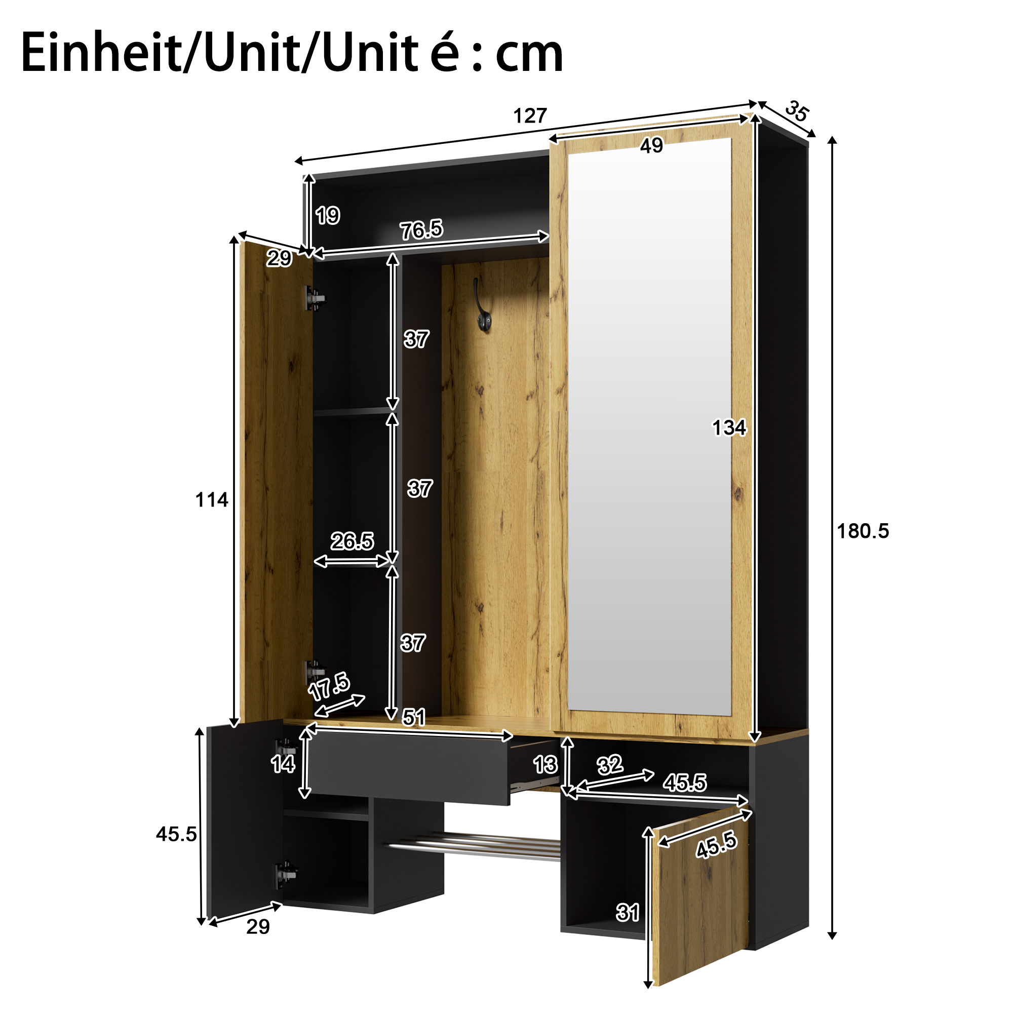 Miroir et gain de place