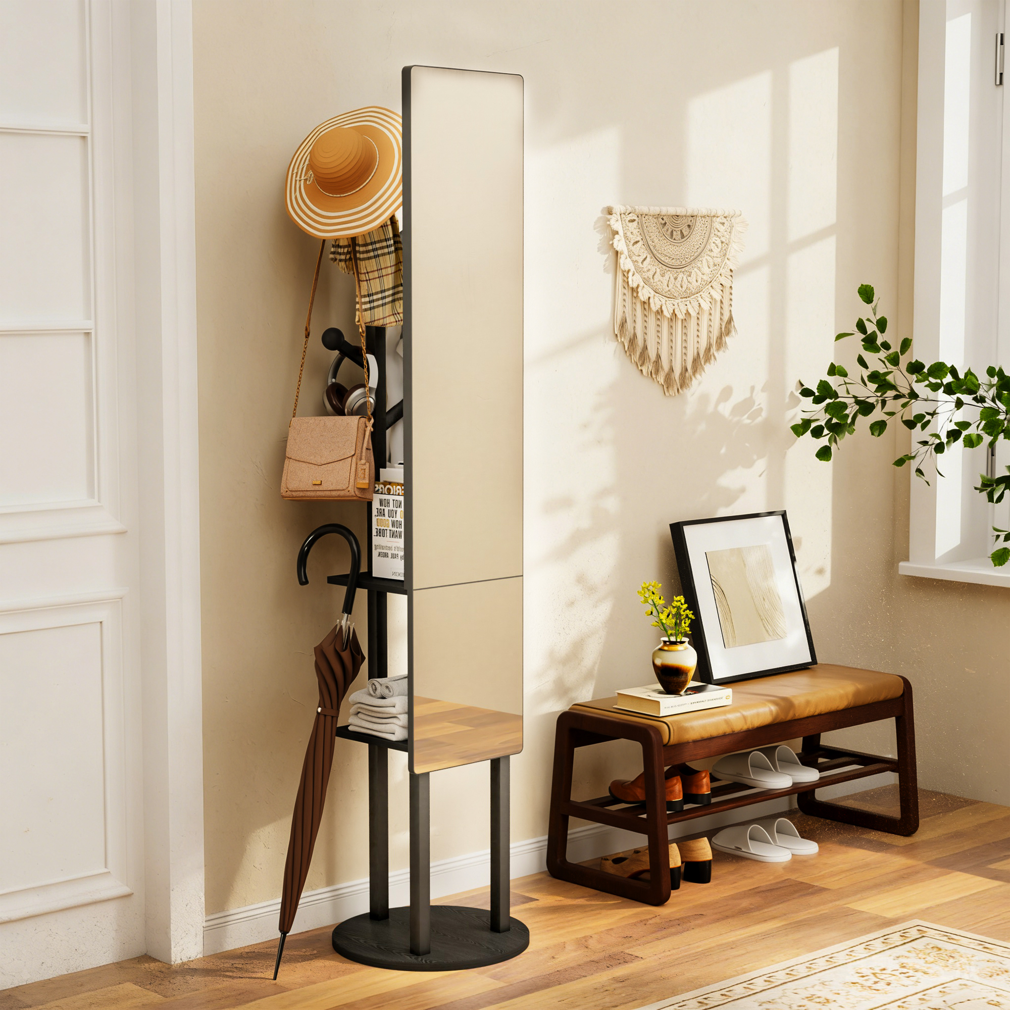 Miroir et Portemanteau Intégrés